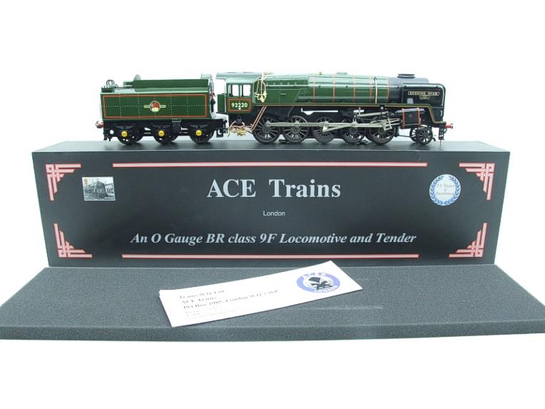 Ace Trains O Gauge E28A1 BR Gloss Lined Green Class 9F "Evening Star" Electric 2/3 Rail New Bxd image 1