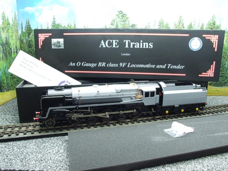 Ace Trains O Gauge E28J BR Post 56 Unlined Satin Grey Class 9F Loco & Tender Elec 2/3 Rail NEW Bxd image 21
