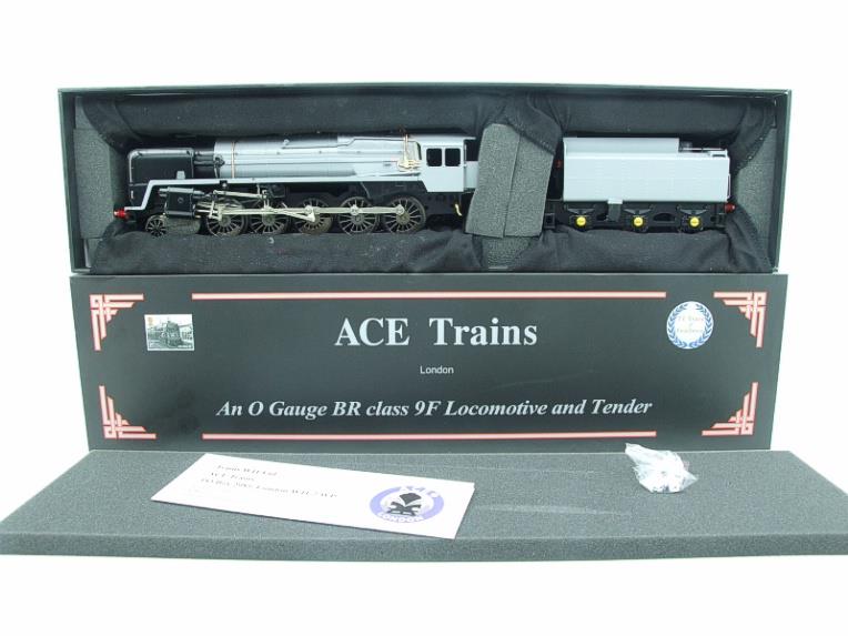 Ace Trains O Gauge E28J BR Post 56 Unlined Satin Grey Class 9F Loco & Tender Elec 2/3 Rail NEW Bxd image 22