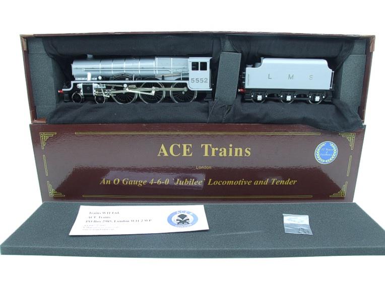 Ace Trains O Gauge E18A2 LMS Works Grey Jubilee "Silver Jubilee" R/N 5552 Elec 2/3 Rail New Bxd image 20