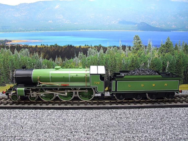 ACE Trains O Gauge E34-A1 "LSWR" Gloss Lined Light Green 4-6-0 R/N 736 Elec 2/3 Rail New image 16