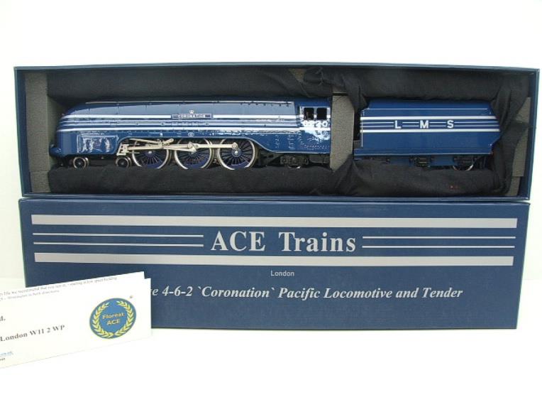 Ace Trains O Gauge E12A LMS Blue Coronation Pacific "Coronation" R/N 6220 Elec 2/3 Rail B/NEW Bxd image 18