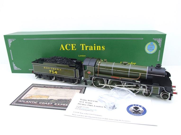 ACE Trains O Gauge E34-A3 SR Gloss Lined Olive Green 4-6-0 "Green Knight" 754 Elec 2/3 Rail NEW Bxd image 21