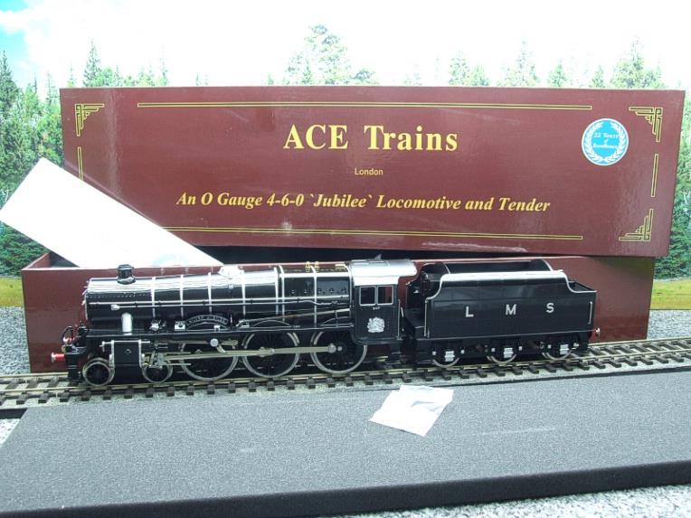 Ace Trains O Gauge E18A3 LMS Gloss Black Jubilee "Silver Jubilee" R/N 5552 V/Rare "Coat of Arms Ed" image 22