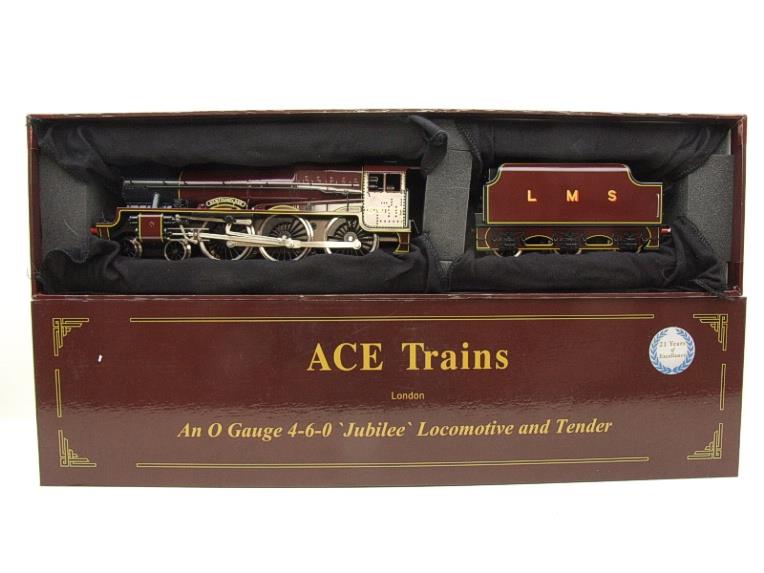 Ace Trains O Gauge E18C1 LMS Maroon Jubilee "Newfoundland" R/N 5573 Electric 2/3 Rail New Boxed image 19