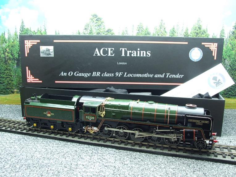 Ace Trains O Gauge E28A1 BR Gloss Lined Green Class 9F "Evening Star" Electric 2/3 Rail New Bxd image 22