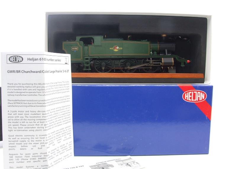 Heljan O Gauge Item 6104 BR Green Late Crest Class 61xx Large Prairie Tank Loco R/N 6132 Electric image 14