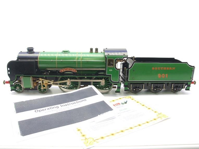 Gauge 1 Aster SR Southern Schools Class 4-4-0 Loco & Tender  "Winchester" R/N 901 Live Steam image 22