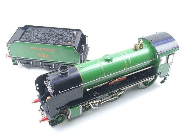 Gauge 1 Aster SR Southern Schools Class 4-4-0 Loco & Tender "Winchester" R/N 901 Live Steam image 11