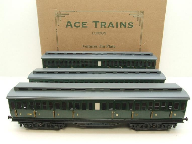 Ace Trains O Gauge C1 French "Etat" x3 Passenger Coaches Set Boxed image 15