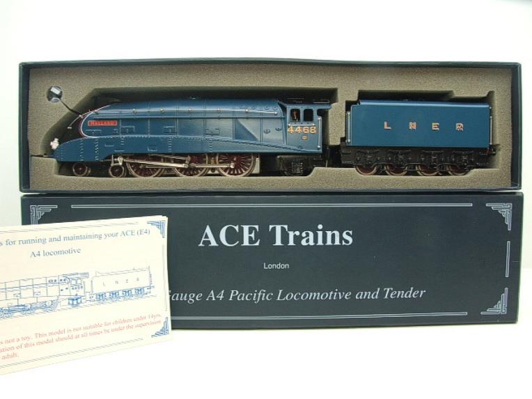Ace Trains O Gauge E4 A4 Pacific LNER Blue "Mallard" R/N 4468 Elec 3 Rail Boxed image 19