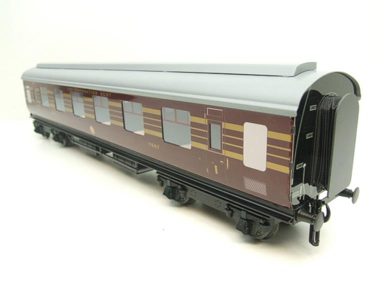 Ace Trains O Gauge C28B LMS Maroon Coronation Scot Coaches x3 Set B Bxd 2/3 Rail Int Lit image 12