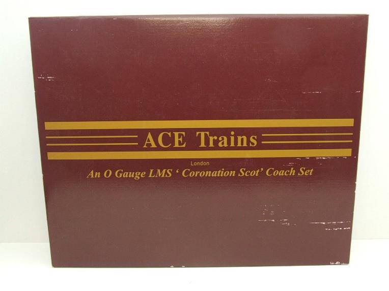 Ace Trains O Gauge C28B LMS Maroon Coronation Scot Coaches x3 Set B Bxd 2/3 Rail Int Lit image 18