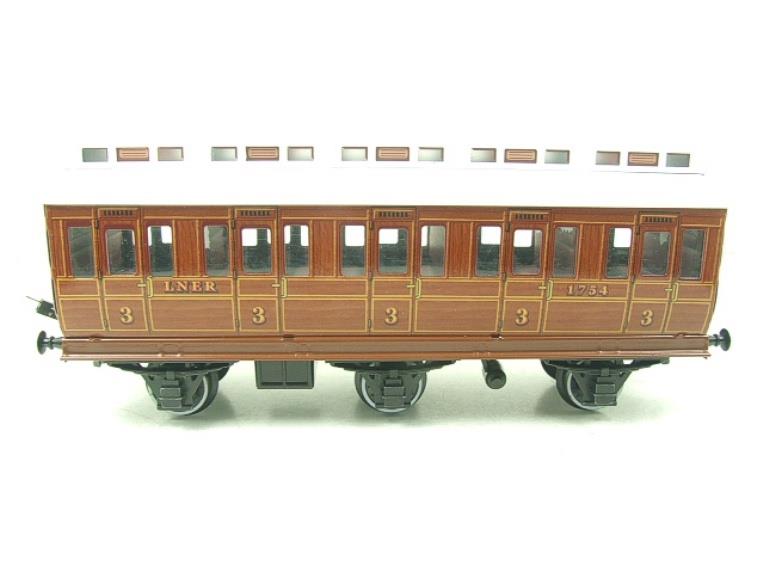 Darstaed O Gauge "LNER" Teak Style Six Wheel Passenger x4 Coaches Set Boxed image 15