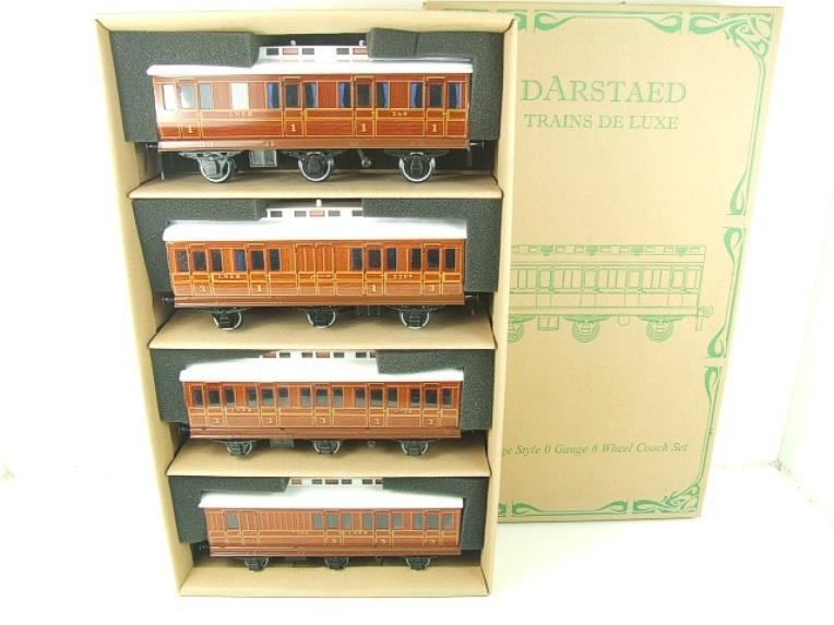 Darstaed O Gauge "LNER" Teak Style Six Wheel Passenger x4 Coaches Set Boxed image 20