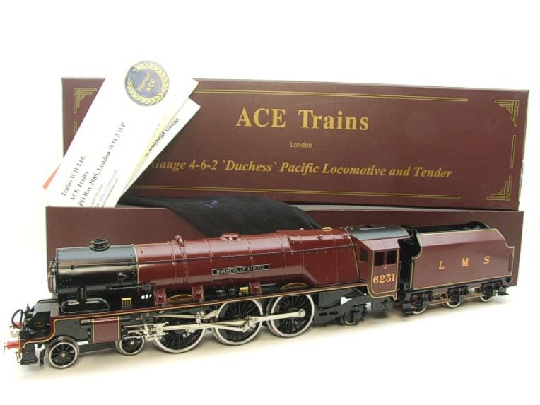 Ace Trains O Gauge E12 LMS Duchess Pacific "Duchess of Atholl" 6231 Electric 2/3 Rail Bxd image 20
