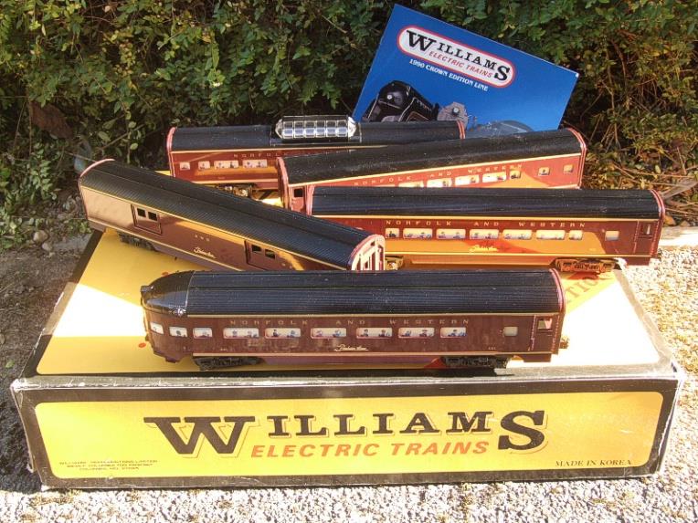 Williams O Gauge No: 2800 “Norfolk & Western” Aluminium x5 Coach Set Boxed image 22