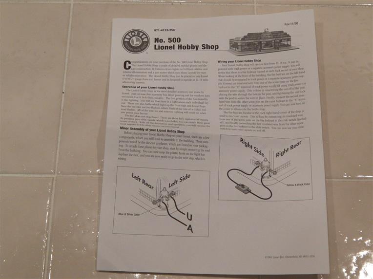 Lionel 6-14133 O Gauge Model Shop "Madison Hardware Hobby Shop" No 500 Boxed image 19
