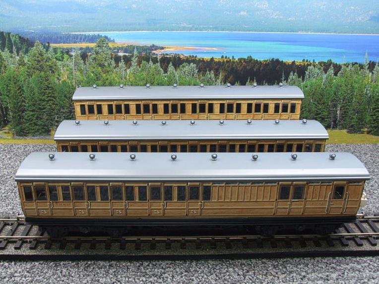 Ace Trains O Gauge C1 LNER Teak Style x3 Coach Set Boxed 2/3 Rail Wheels image 13