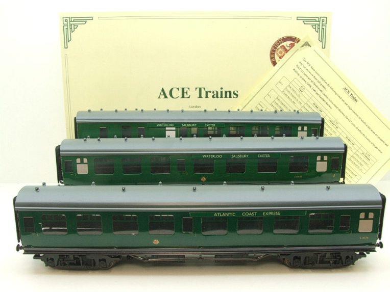 Ace Trains O Gauge C13B BR MK1 SR Southern Green Coaches x3 Set B Boxed image 15