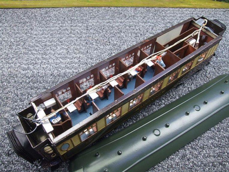 Hornby O Gauge "Brighton Belle" x5 Car Pullman Coach Set Electric 12v DC, 2 Rail image 16