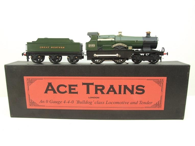 Ace Trains O Gauge E16 "Great Western" unlined Green Loco & Tender "Nightingale" 3449 Elec 2/3 Rail image 1