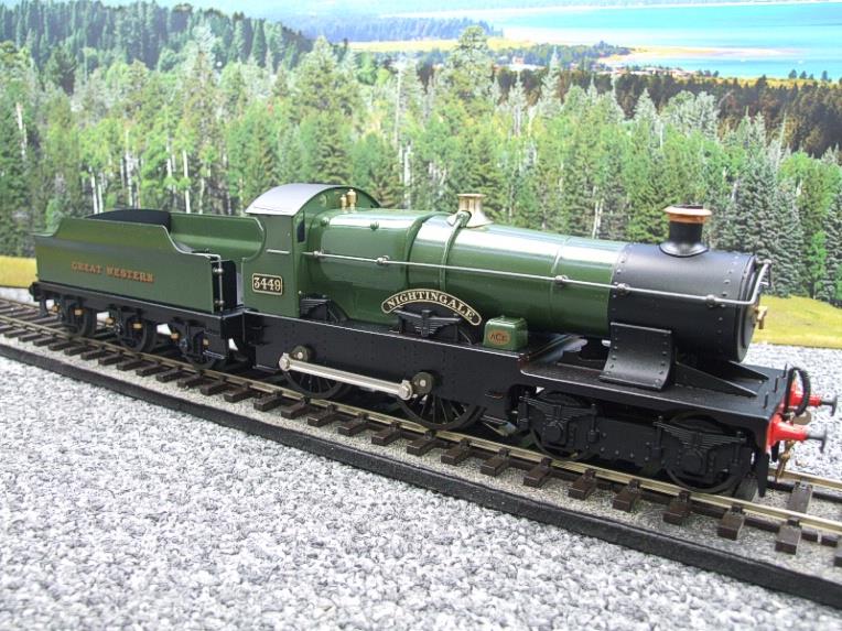 Ace Trains O Gauge E16 "Great Western" unlined Green Loco & Tender "Nightingale" 3449 Elec 2/3 Rail image 3