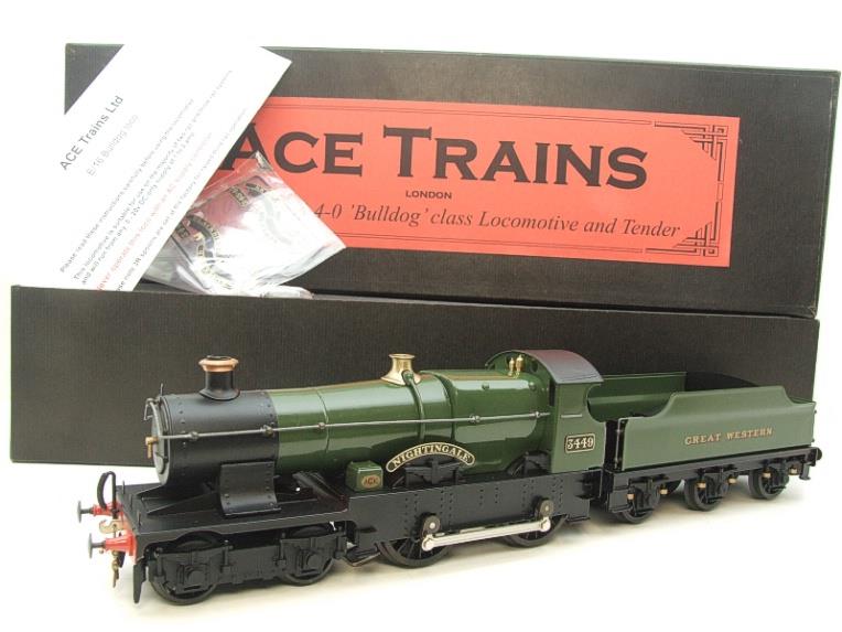 Ace Trains O Gauge E16 "Great Western" unlined Green Loco & Tender "Nightingale" 3449 Elec 2/3 Rail image 20