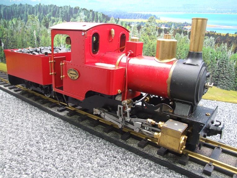 G Scale  Roundhouse 45mm Gauge Brass, Red, 0-4-0T "Billy" Loco & “George” Tender Live Steam image 20