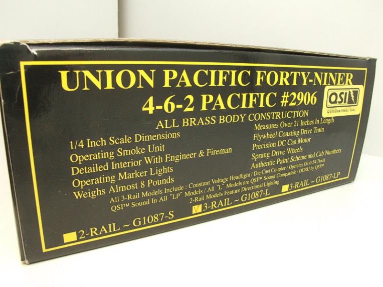 Weaver O Gauge 5600 Brass "Union Pacific Forty Niner 4-6-2 Pacific" R/N 2906 Boxed 3 Rail image 17