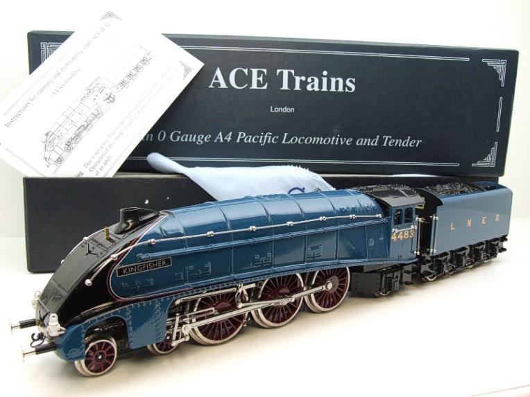 Ace Trains O Gauge A4 Pacific LNER Garter Blue Post War "Kingfisher" R/N 4483 Electric Bxd image 22