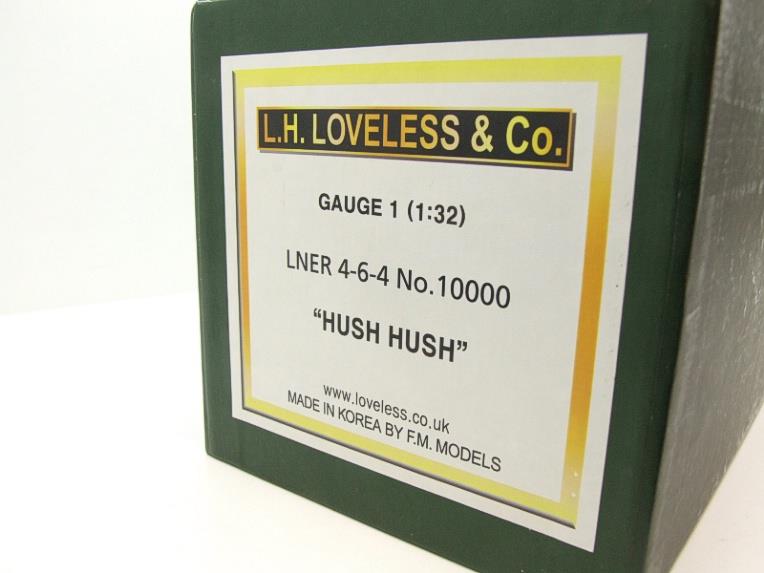 Gauge 1 LH Loveless & Co LNER Brass "Hush Hush" 4-6-4 Loco & Tender 10000 Electric 2 Rail Bxd image 18