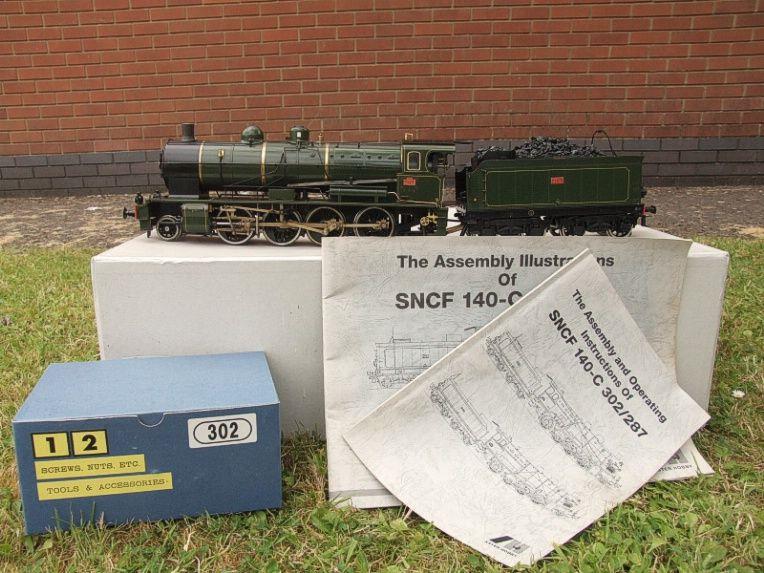 Gauge 1 Aster SNCF 140-C 302 Green 2-8-0 Loco & Tender Live Steam Boxed image 22