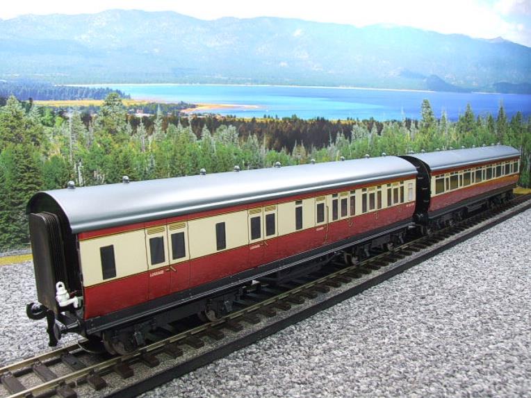 Darstaed O Gauge BR Red & Cream Ex GWR T/L Top Light Corridor Coaches x3 Boxed Set A image 11