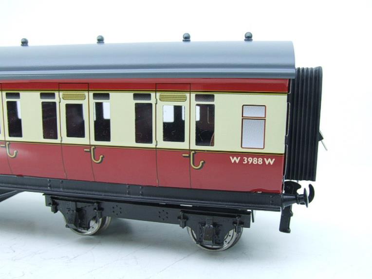 Darstaed O Gauge BR Red & Cream Ex GWR T/L Top Light Corridor Coaches x3 Boxed Set A image 14