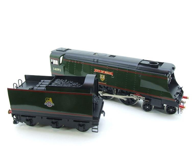 Ace Trains O Gauge E9 Bulleid Pacific BR "City of Wells" R/N 34092 Electric 2/3 Rail Bxd Rare Named image 17