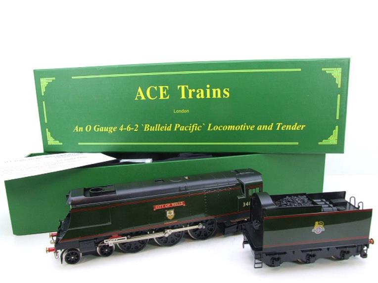 Ace Trains O Gauge E9 Bulleid Pacific BR "City of Wells" R/N 34092 Electric 2/3 Rail Bxd Rare Named image 21