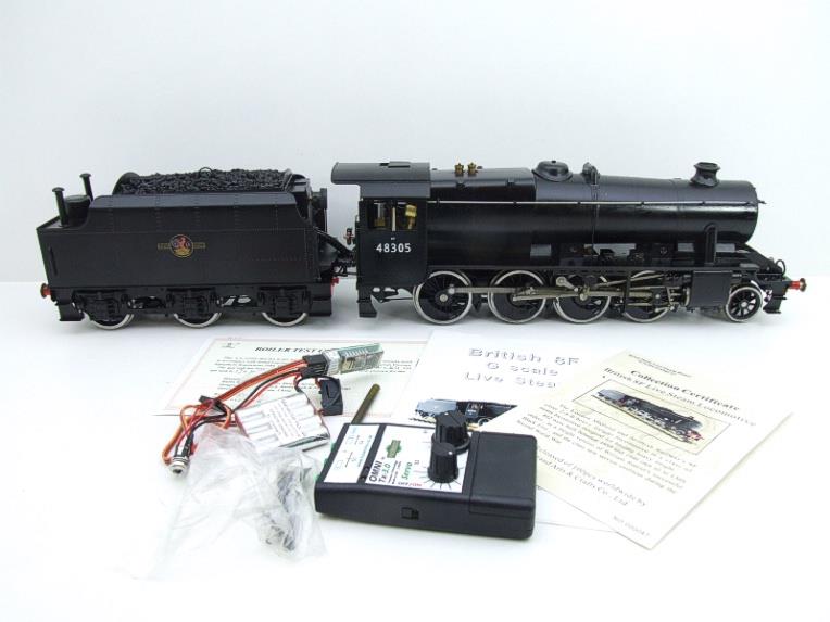 G Scale Bowande BR Black Class 8F 2-8-0 Loco & Tender R/N 48305 Live Steam Radio Controlled image 12