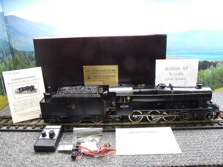 G Scale Bowande BR Black Class 8F 2-8-0 Loco & Tender R/N 48305 Live Steam Radio Controlled image 20