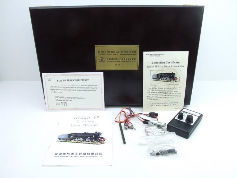 G Scale Bowande BR Black Class 8F 2-8-0 Loco & Tender R/N 48305 Live Steam Radio Controlled image 21