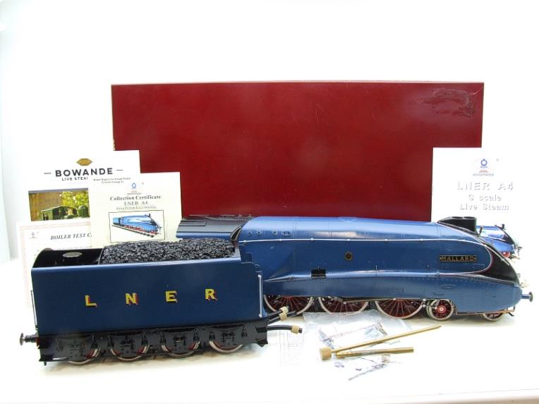 G Scale, Gauge 1 Bowande LNER Blue A4 Class 4-6-2 Loco & Tender Named "Mallard" R/N 4468 Live Steam image 21