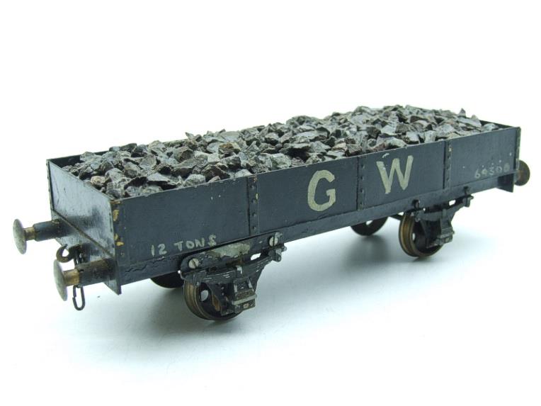 O Gauge Solid Brass "GW" Open LWB Mineral Ballast Coal Wagons x3 Set image 19