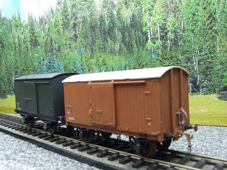 Leeds & Kit Built O Gauge NE Goods Luggage Van Wagons x2 Set 2/ 3 Rail image 13
