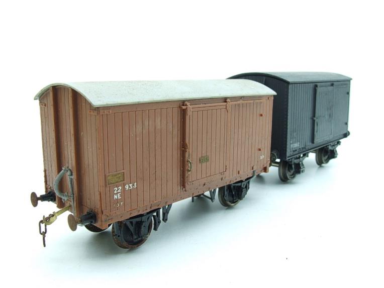 Leeds & Kit Built O Gauge NE Goods Luggage Van Wagons x2 Set 2/ 3 Rail image 18