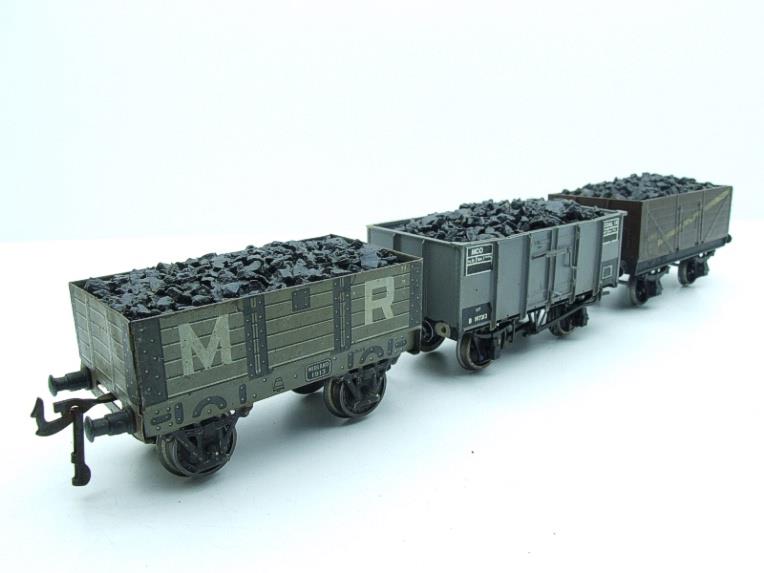 O Gauge x3 Open Mineral Ballast Coal Wagons Bing/Leeds/Other x3 Set 2/ 3 Rail image 13