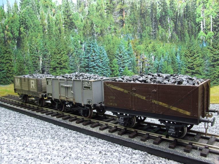 O Gauge x3 Open Mineral Ballast Coal Wagons Bing/Leeds/Other x3 Set 2/ 3 Rail image 20