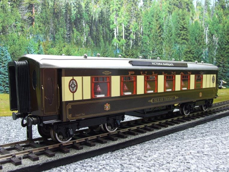 Darstaed O Gauge Parlour 1st "Isle of Thannet" Grey Roof Pullman Coach Lit interior 2/3 Rail Boxed image 12