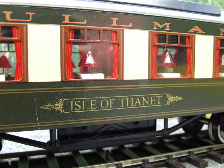 Darstaed O Gauge Parlour 1st "Isle of Thannet" Grey Roof Pullman Coach Lit interior 2/3 Rail Boxed image 15