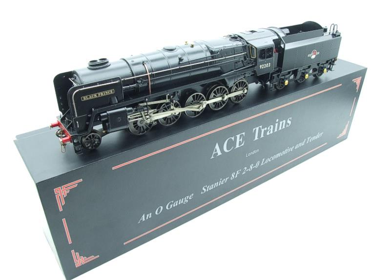 Ace Trains O Gauge E28B1 BR Class 9F Loco & Tender "Black Prince" R/N 92203 Electric 2/3 Rail Bxd image 22