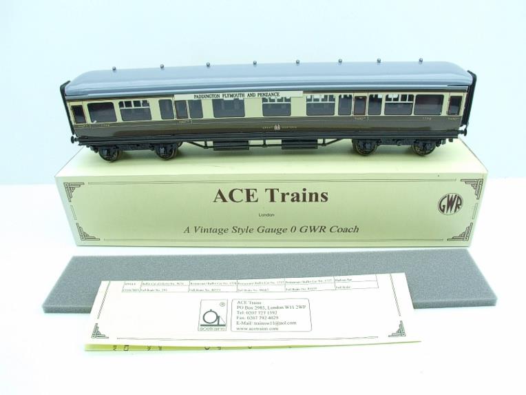 Ace Trains O Gauge C12 GWR Hawksworth 1st-3rd Corridor Composite Coach R/N 7798 Bxd 2/3 Rail image 1